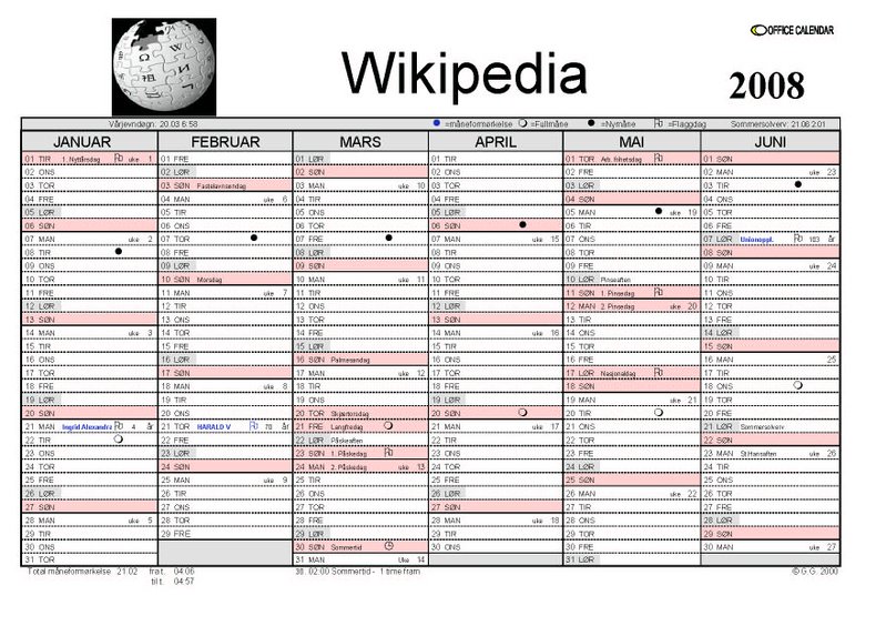 A paper calendar.
