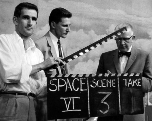A film clapperboard.
